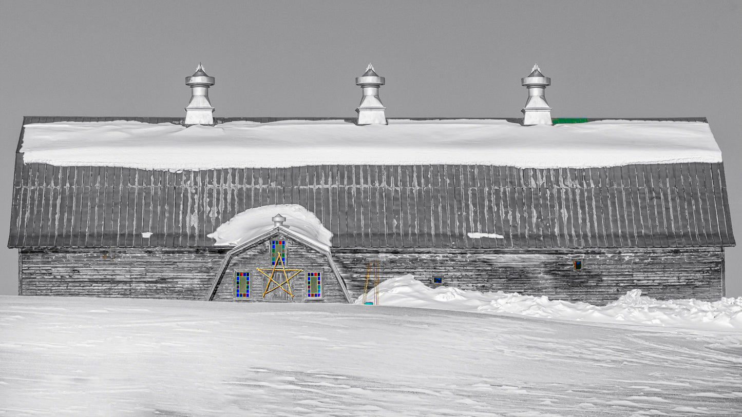 Barn With Stained Glass
