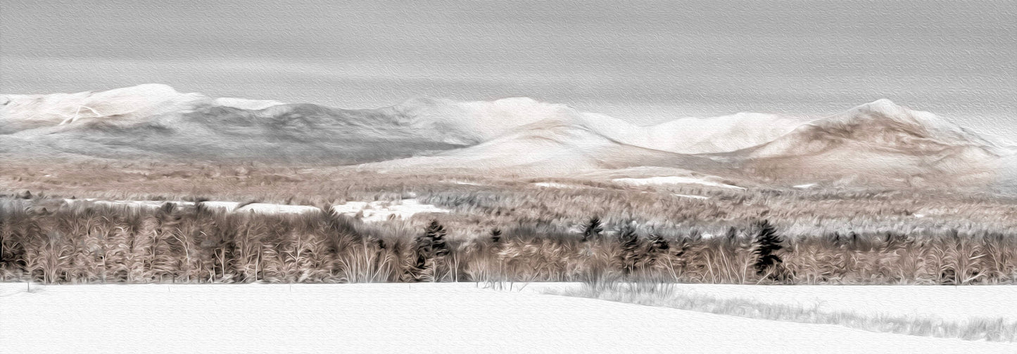Mt. Mansfield Range In Winter, Color