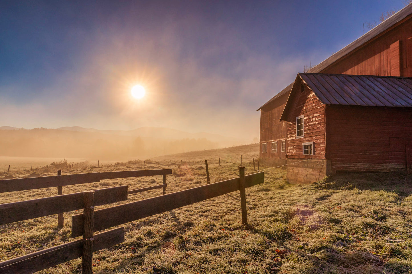 Spear Barn Frosty Sunrise