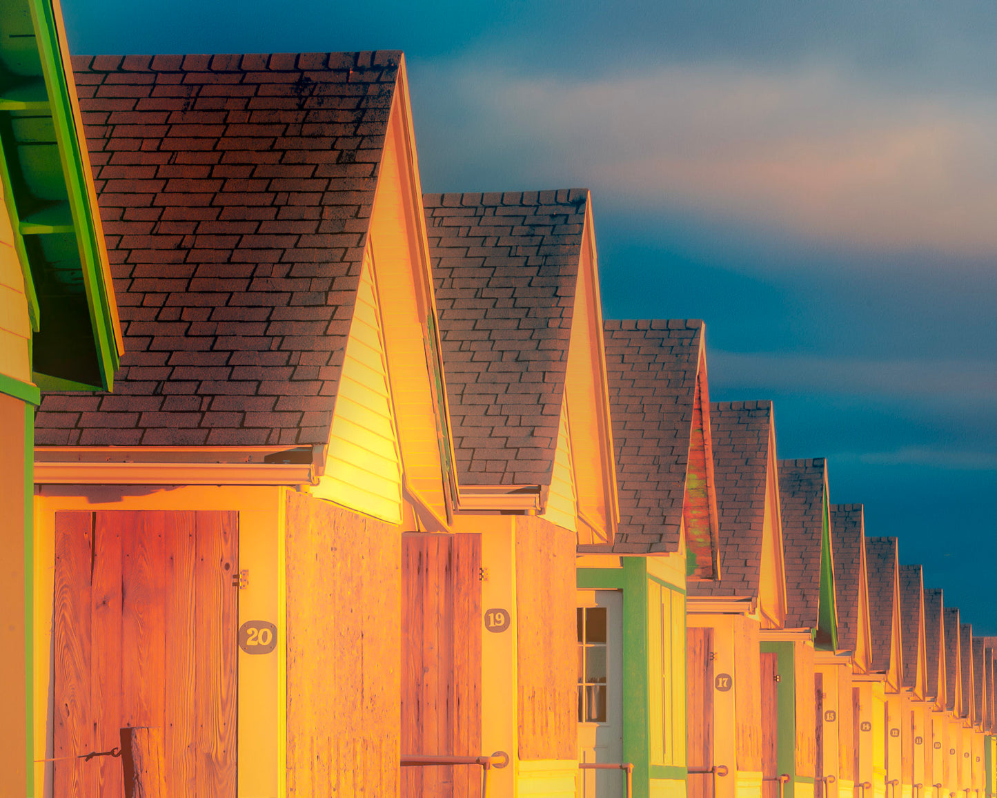 Truro Cottages At Sunset