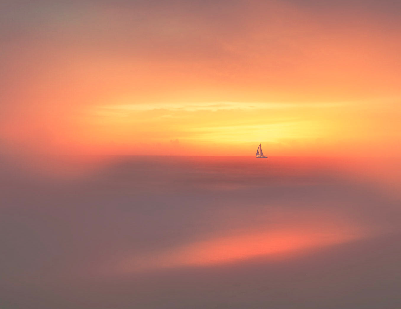 Sailboat In The Fog