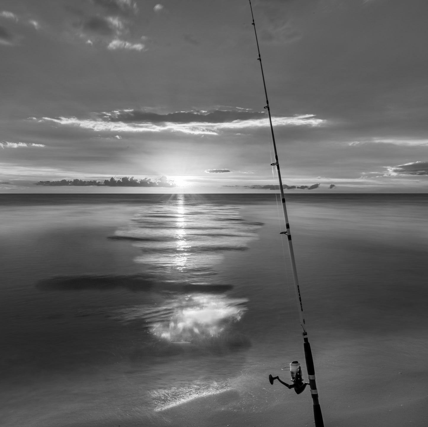 Fishing Pole At Sunset