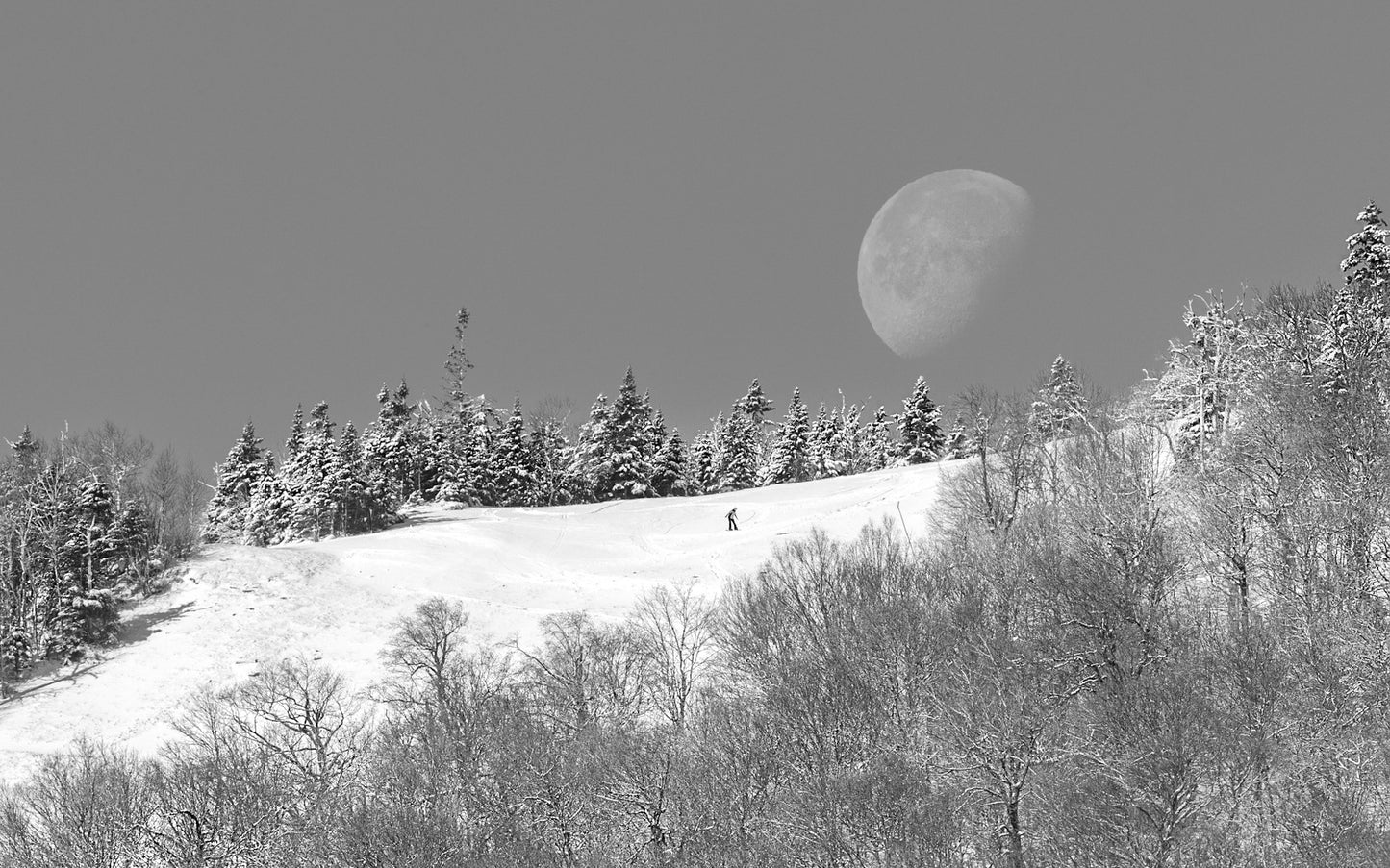 Skiing With The Moon