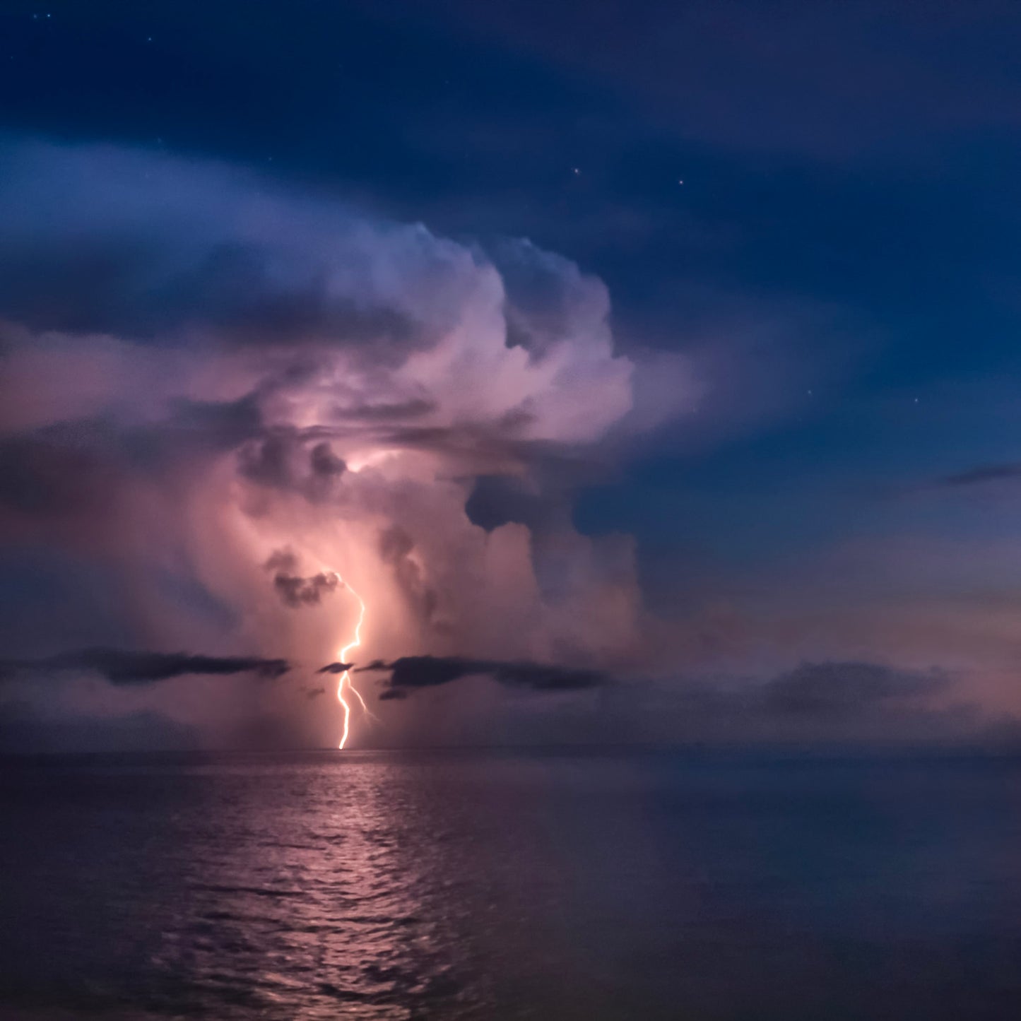 Thunderstorm Over The Gulf